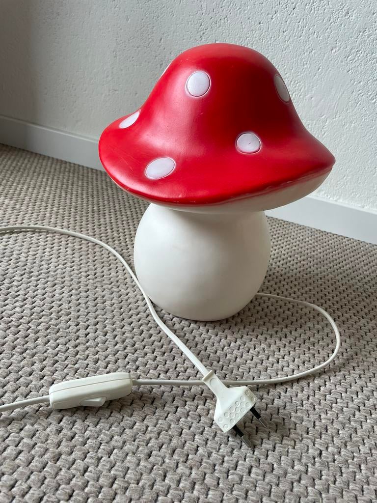 Lamp paddestoel voor kinderkamer, Ophalen of Verzenden, Gebruikt, Kunststof, Minder dan 50 cm
