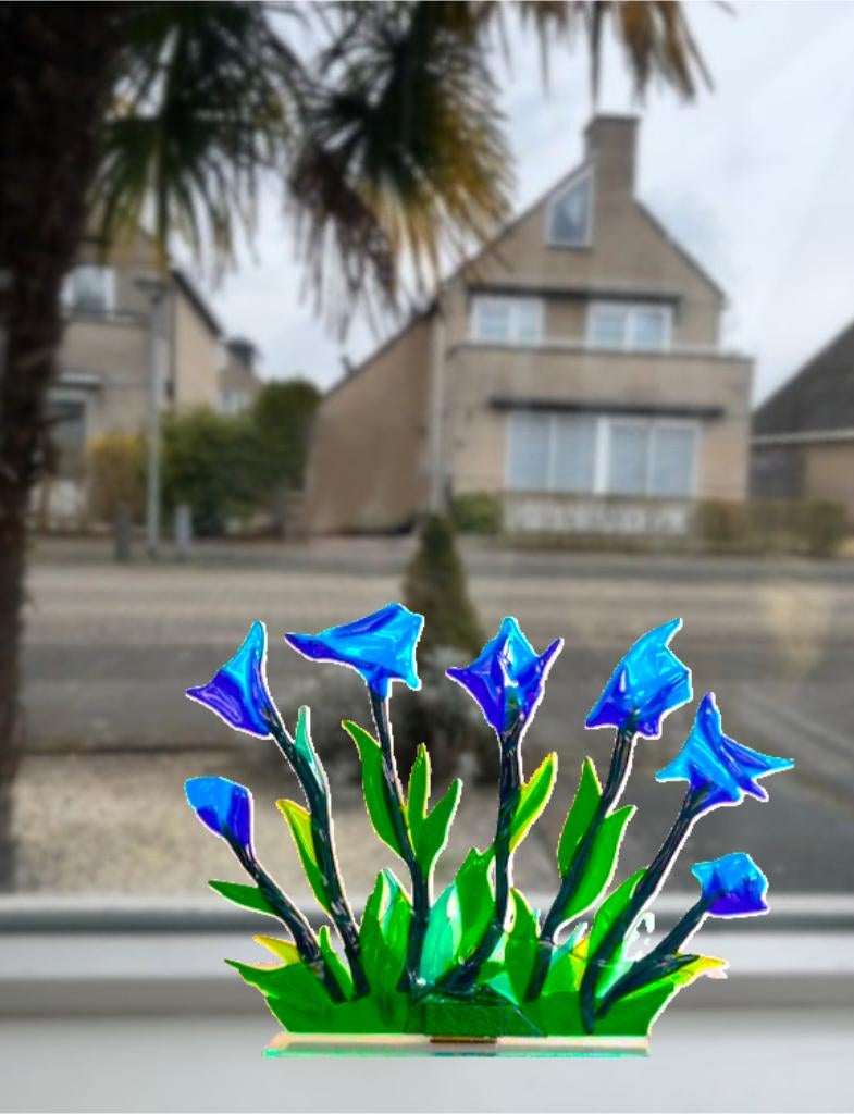 glasfusie, glaskunst, heavenly flowers, Ophalen