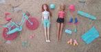 Barbie fiets & skeelers speelset ZGAN, Ophalen of Verzenden, Zo goed als nieuw, Barbie