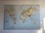 Poster canvas IKEA wereldkaart, Huis en Inrichting, Ophalen, Gebruikt