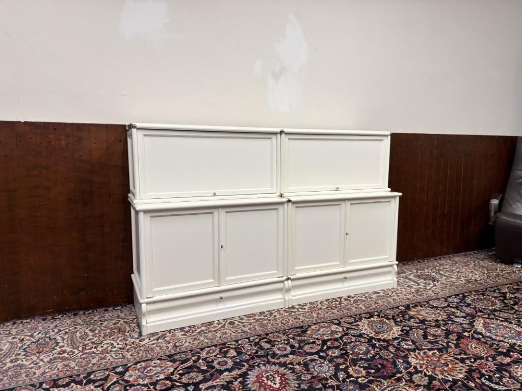 Originele Globe Wernicke Engelse Lage Boekenkast Wit, Ophalen