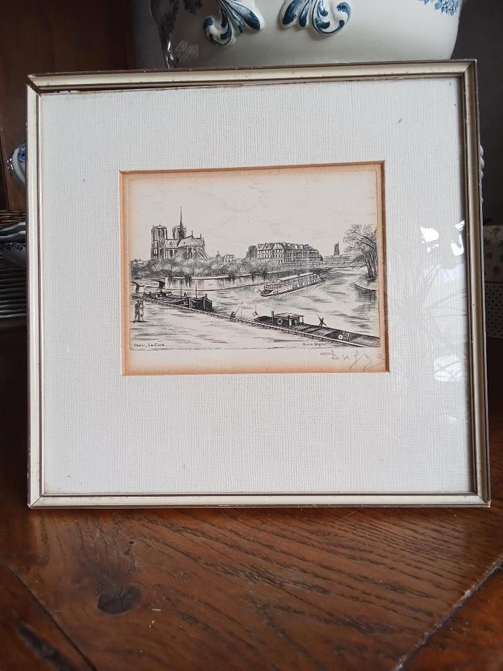 litho Dufza Burin original, Antiek en Kunst, Kunst | Litho's en Zeefdrukken, Ophalen of Verzenden