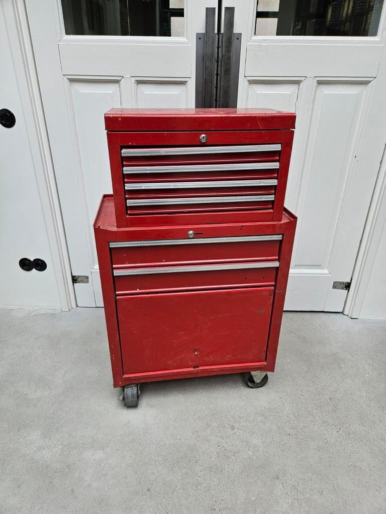 Gereedschapswagen met gereedschapskist - Garage/Werkplaats, Ophalen, Gebruikt