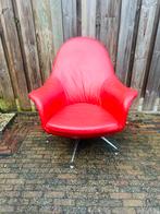 Vintage retro rode design stoel | fauteuil van Topform, Ophalen of Verzenden, Zo goed als nieuw, 75 tot 100 cm, 50 tot 75 cm