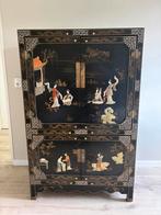 Antieke Chinese Lak Kast met Parelmoer Inleg, Ophalen