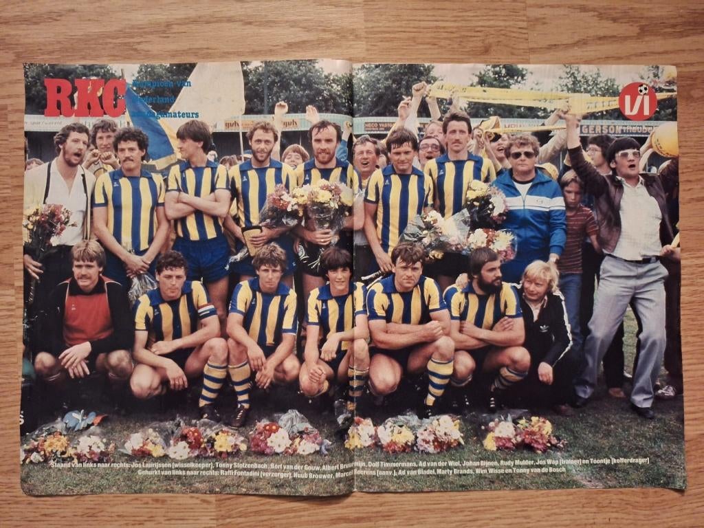 Collectie oude elftalposters RKC Waalwijk (zie foto's!), Verzamelen, Ophalen of Verzenden, Zo goed als nieuw, Overige binnenlandse clubs