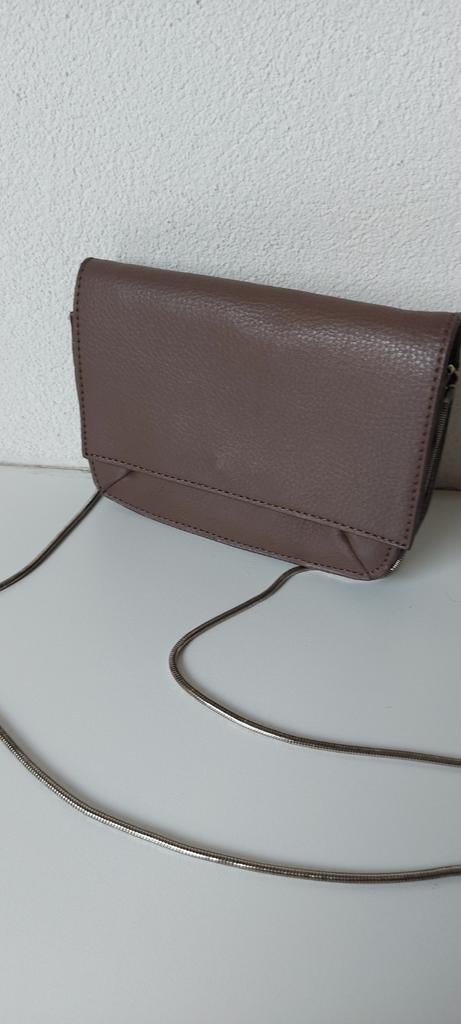 YAYA leren tasje, Sieraden, Tassen en Uiterlijk, Tassen | Damestassen, Ophalen of Verzenden, Zo goed als nieuw, Bruin, Schoudertasje