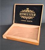Sigarendoos hout Ritmeester Corona Delecta, Verzamelen, Ophalen of Verzenden, Gebruikt, Tabaksdoos of Verpakking