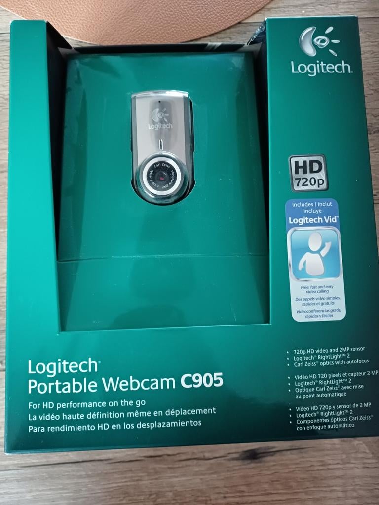 Logitech Portable Webcam C905, Computers en Software, Webcams, Nieuw, Bedraad, MacOS, Windows, Monitorclip, Microfoon, Ophalen