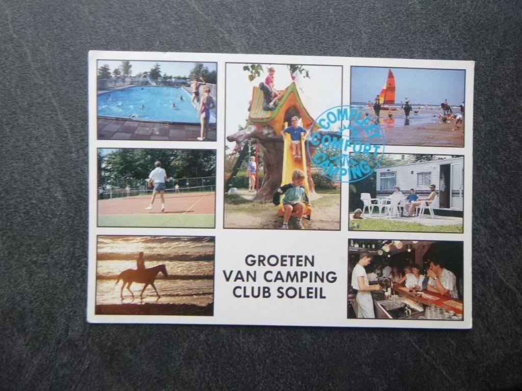 Noordwijk, camping Club Soleil, zwembad/bar, Verzenden, 1980 tot heden, Gelopen, Zuid-Holland