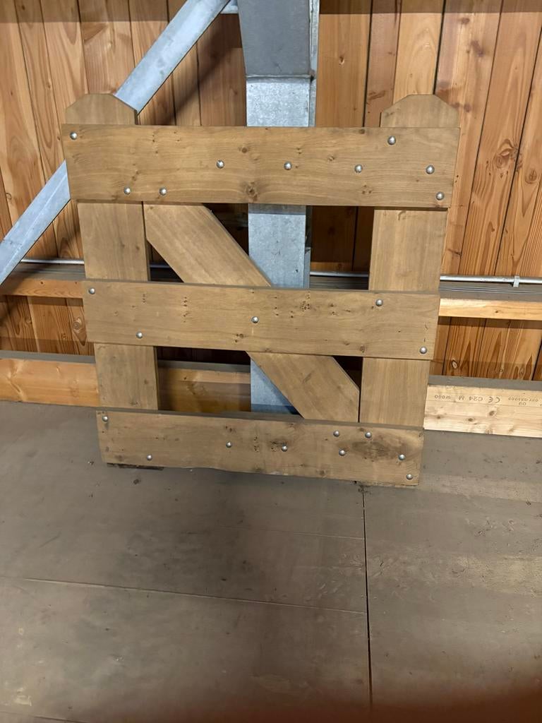 Eiken looppoort van gedroogd eiken (1.10m x 1m), Ophalen, Met poort, Nieuw, Tuinhek