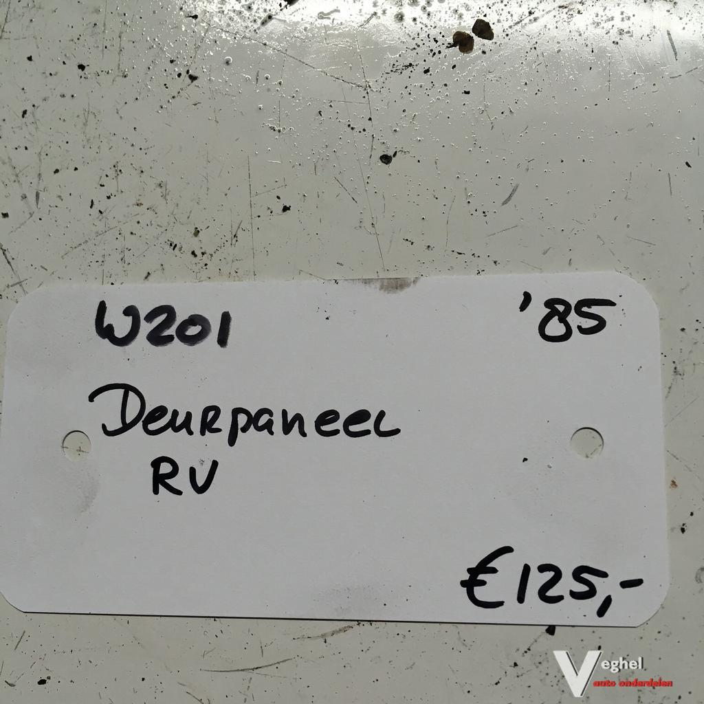 Mercedes W201 1985 Deurpaneel Rechtsvoor, Ophalen, Gebruikt, -, -
