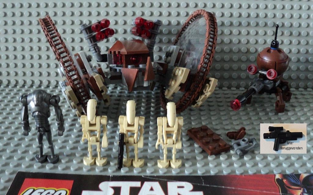 7670 (2) Hailfire Droid & Spider Droid, inclusief handl, Kinderen en Baby's, Speelgoed | Duplo en Lego, Ophalen of Verzenden, Gebruikt