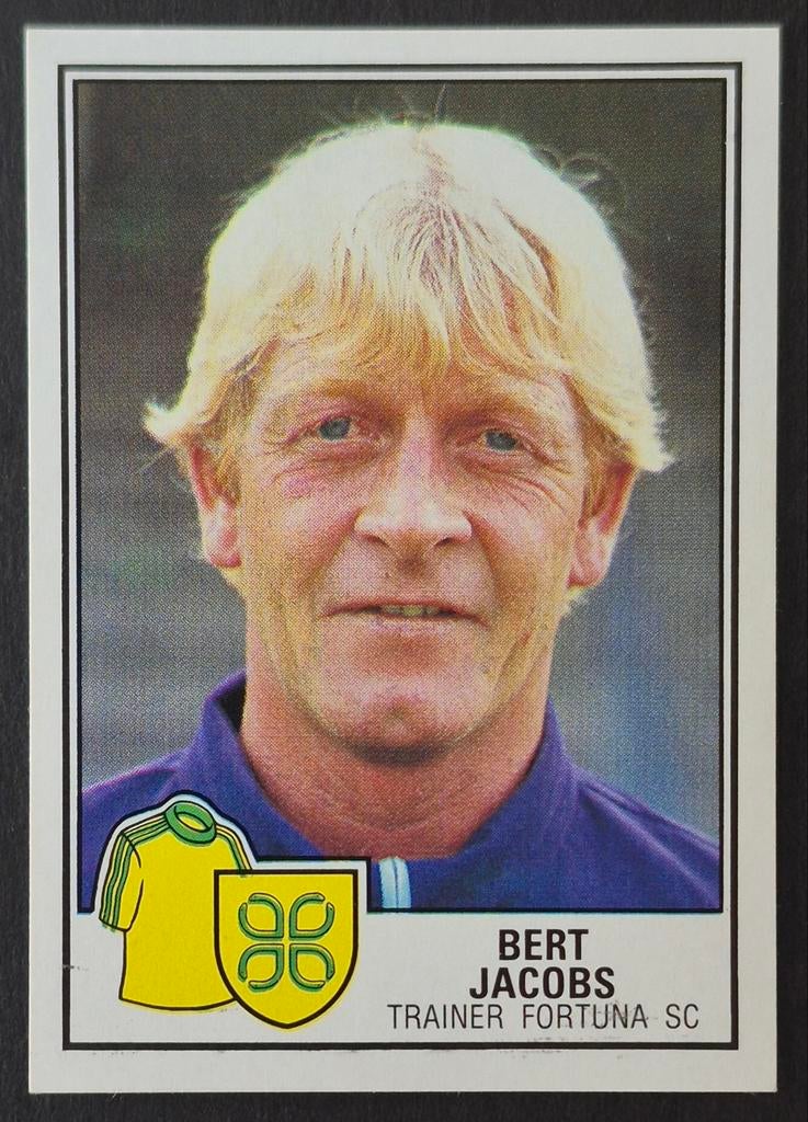 Panini sticker Bert Jacobs - Fortuna Sittard, 1984/1985, Ophalen of Verzenden, Zo goed als nieuw, Sticker