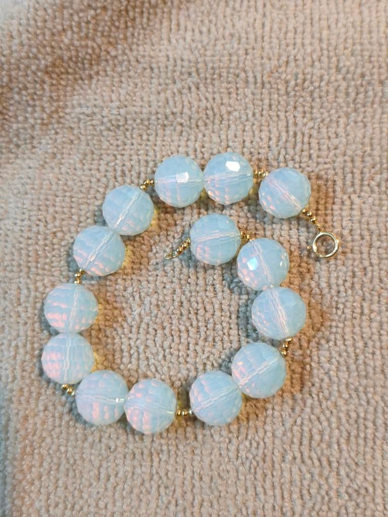 Armband edelsteen opaal sluiting 18 karaat goud 750, Ophalen of Verzenden, Zo goed als nieuw, Met edelsteen, Goud