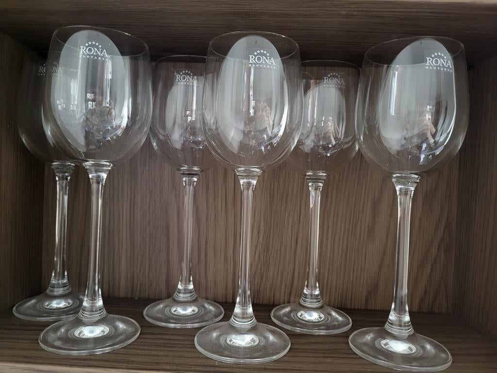 6x wijnglazen Rona, Verzamelen, Ophalen, Overige typen