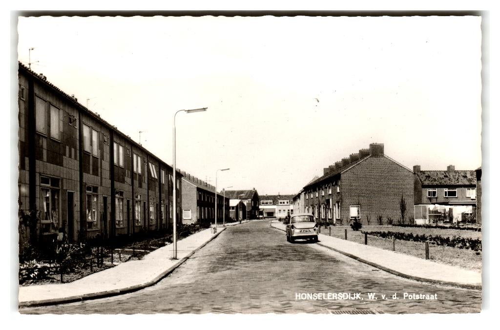 Honselersdijk, W. v.d. Potstraat, Verzenden, 1960 tot 1980, Ongelopen, Zuid-Holland