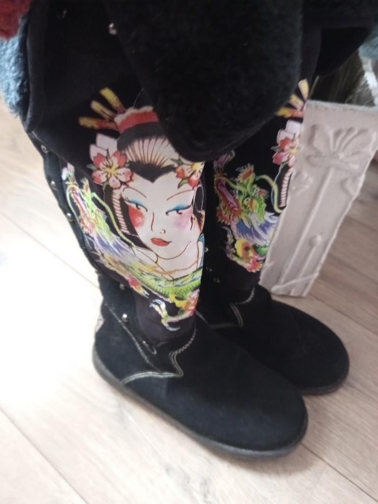 Ed Hardy Uggs Laarzen, Zwart, Lage of Enkellaarzen, Ophalen of Verzenden, Ed Hardy