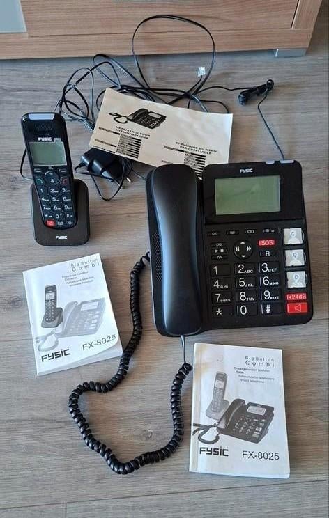 Fysic FX-8025 bedrade telefoon met losse handset, Ophalen of Verzenden, Zo goed als nieuw