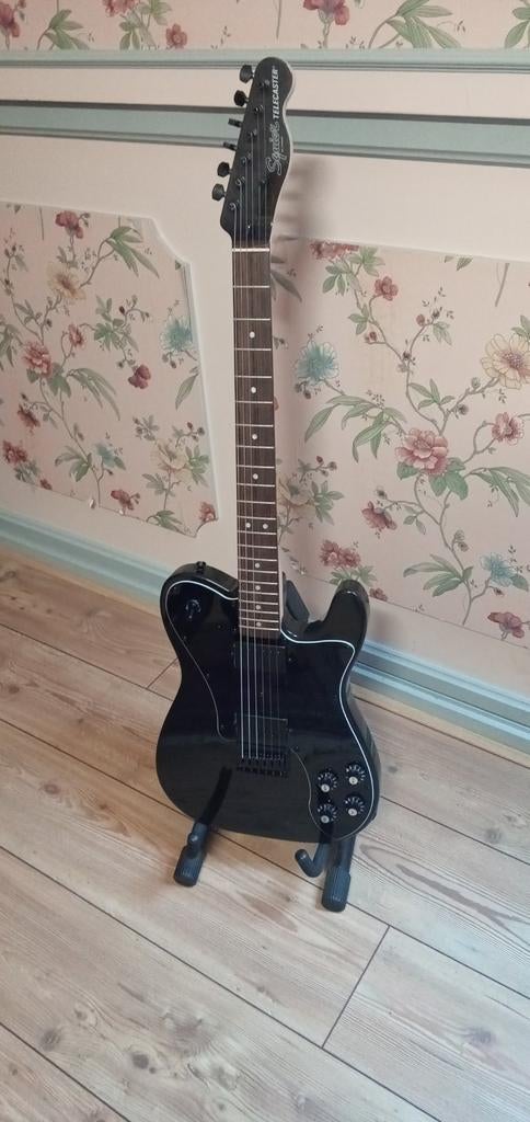 Squier FSR Affinity Series Telecaster Deluxe IL Metallic Bla, Ophalen, Zo goed als nieuw, Solid body, Fender