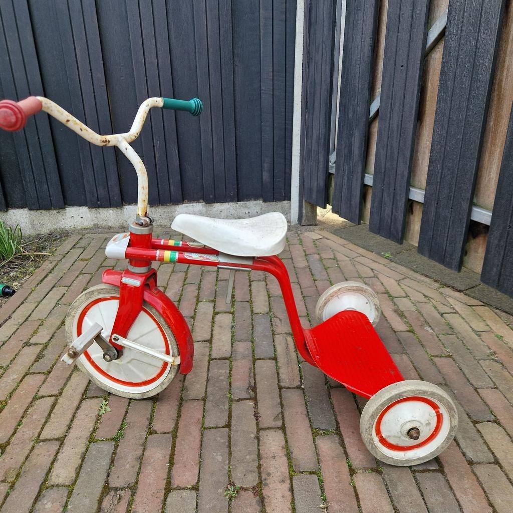 Vintage rode driewieler Winther  voor kinderen, Ophalen, Gebruikt, Winther, Verstelbare zitting