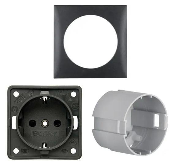 Berker stopcontact 230V inbouwdoos compleet antraciet mat, Caravans en Kamperen, Buurserstraat 15 A, 7481 EG,Haaksbergen, Ophalen of Verzenden
