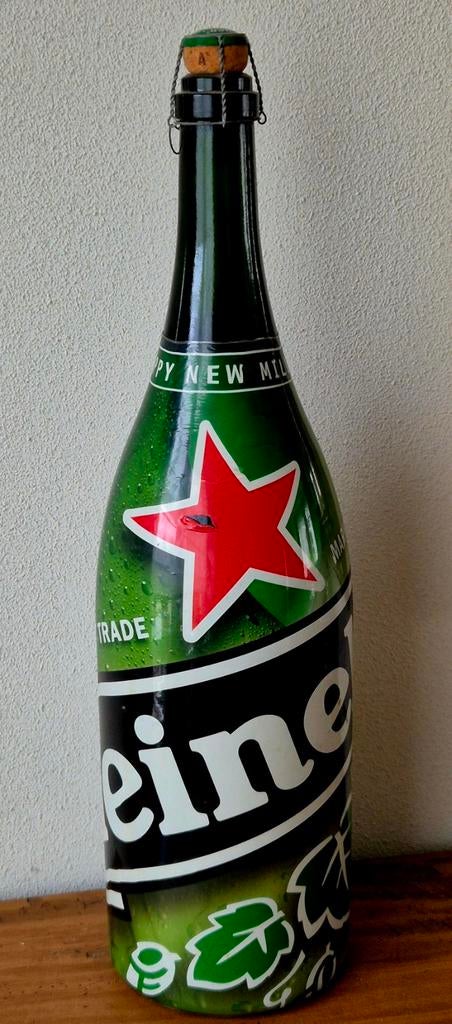 HEINEKEN rode ster HAPPY NEW MILLENNIUM brouwerij AMSTERDAM, Verzamelen, Biermerken, Ophalen of Verzenden, Zo goed als nieuw, Flesje(s)