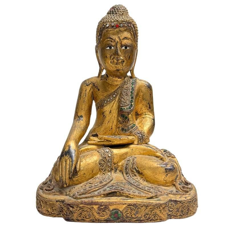 Antieke Birmaanse Mandalay Boeddha – 27cm