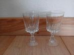 2 Cristal d 'Arque glazen "Louvre". Samen €5.00., Antiek en Kunst, Antiek | Glas en Kristal, Ophalen of Verzenden