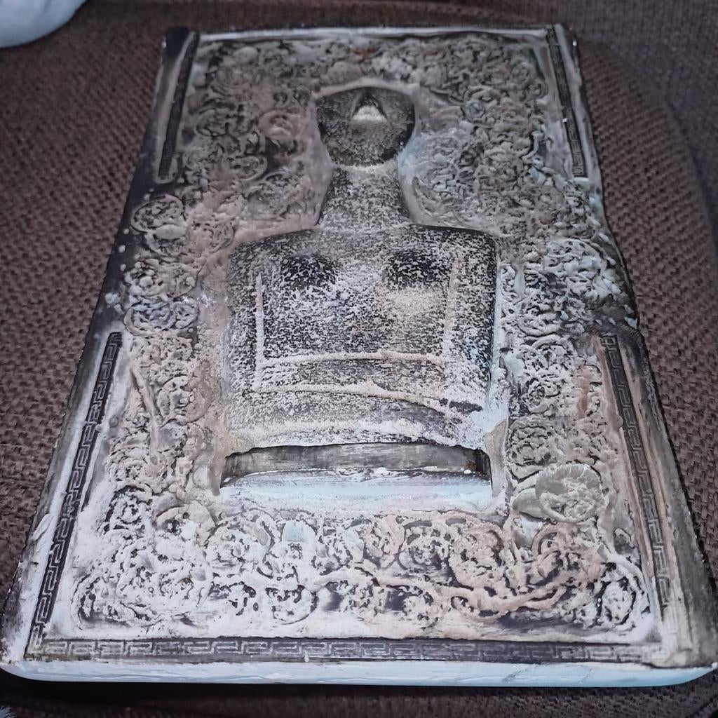 Muurtegel, steen, gips, grieks., Gebruikt, Steen/keramiek, Overige stijlen, Handgemaakt