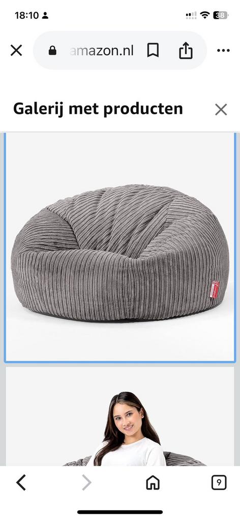 Zitzak van  lounge pug, Ophalen, Zo goed als nieuw, Bruin