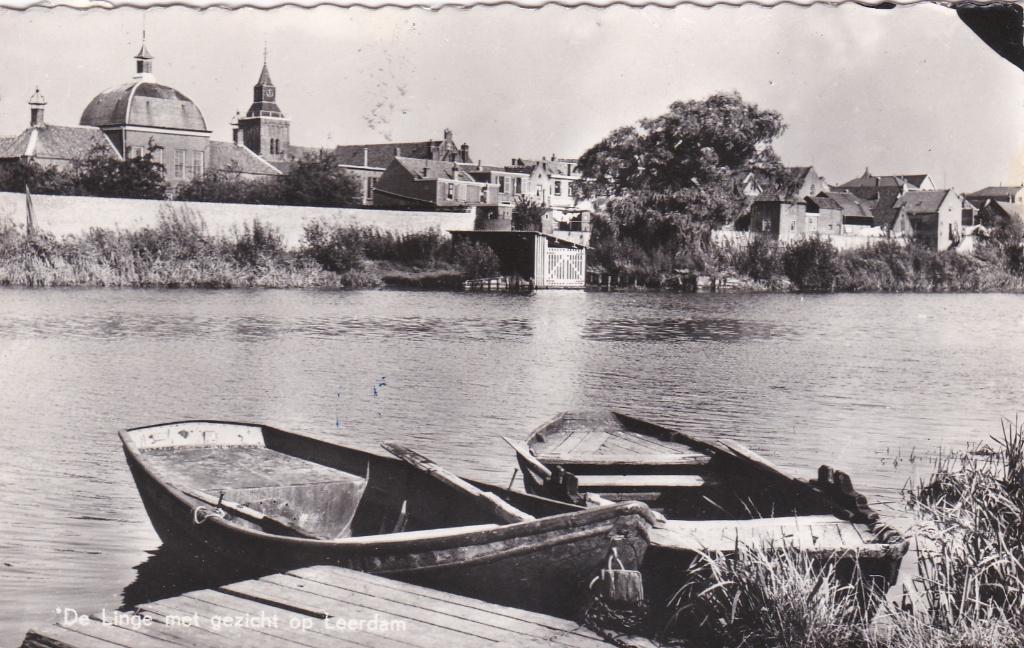 GA1389 De Linge zicht op Leerdam Bootjes Asperen Leerbroek, Verzamelen, Ansichtkaarten | Nederland, Verzenden, 1960 tot 1980, Gelopen