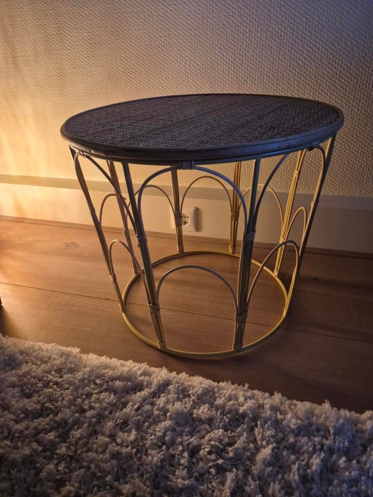 Rotan Salon Tafel - Goede Staat, Huis en Inrichting, Tafels | Salontafels, Ophalen, 50 tot 100 cm, 50 tot 100 cm, Zo goed als nieuw
