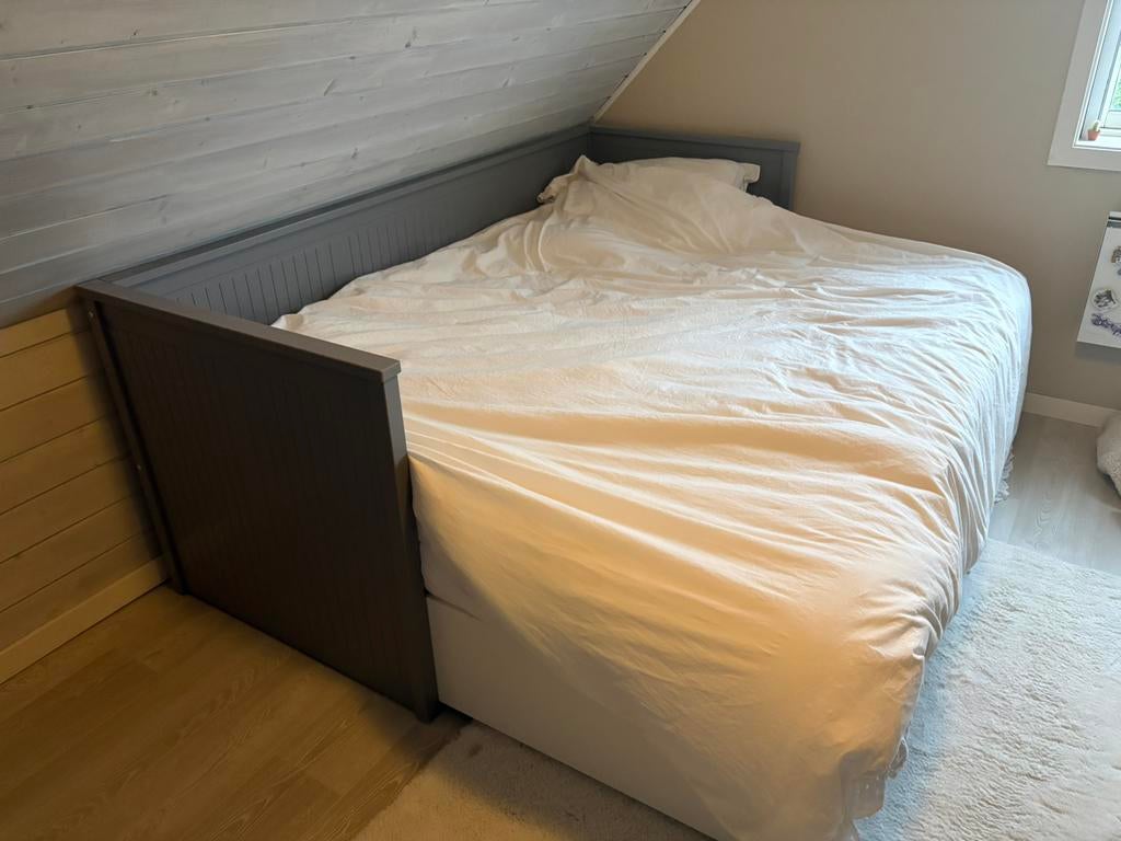 IKEA Hemnes bedbank, Ophalen, Eenpersoons, Wit, Zo goed als nieuw