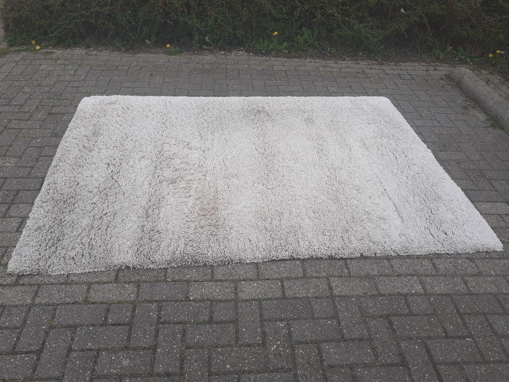 Vloerkleed Wit Hoogpolig, Ophalen, Wit, 150 tot 200 cm, 200 cm of meer