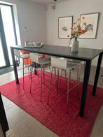 Hoge tafel met 6 krukken afmeting 2x0,8x1,05 meter, Ophalen of Verzenden, Gebruikt