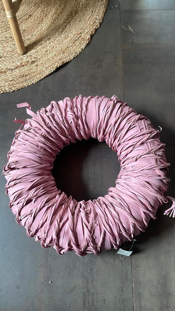 Decoratieve Krans - Roze - 50cm, Ophalen of Verzenden, Zo goed als nieuw