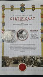 Zilveren herdenkingsmunt Bevrijding Nederland 1945., Verzenden, Koningin Beatrix, Zilver, Overige waardes