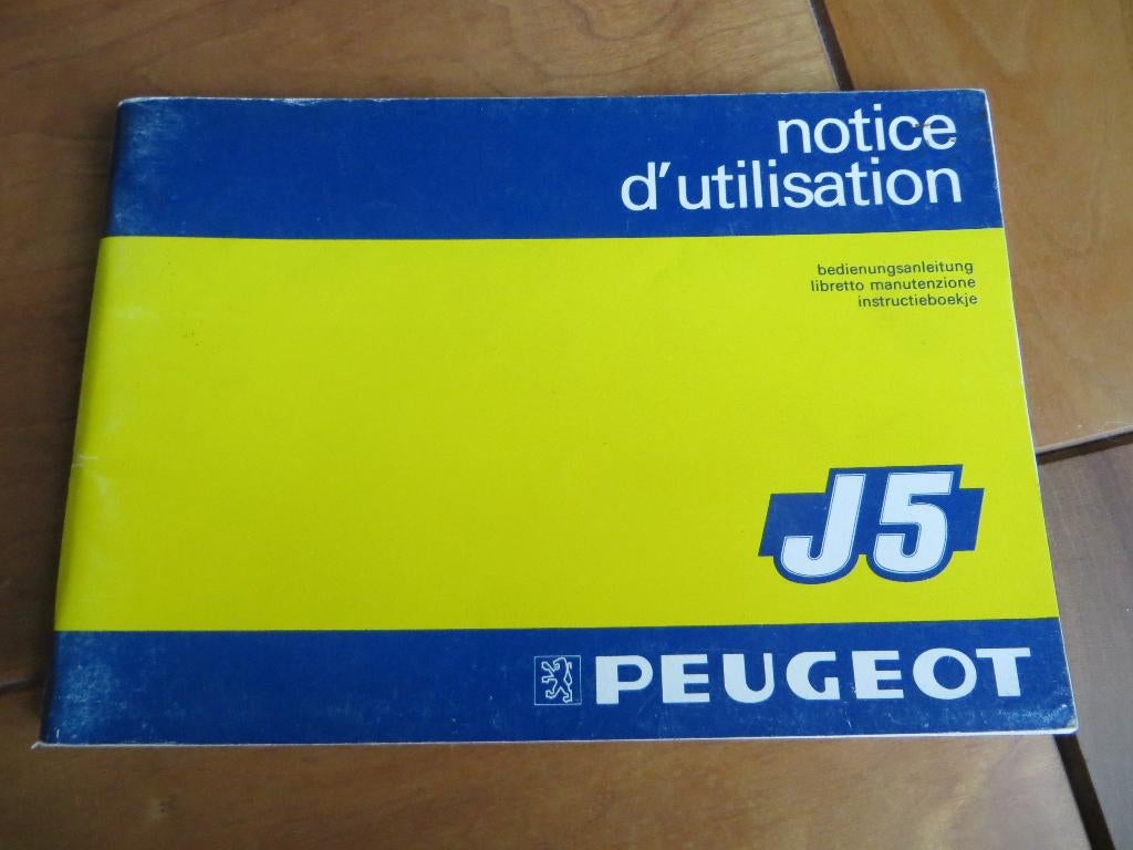 Instructieboek Peugeot J5 benzine, diesel 1983 meertalig +NL, Ophalen of Verzenden