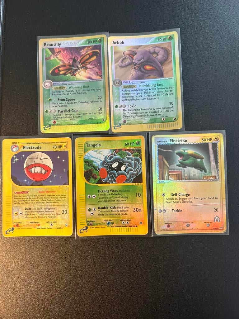 Oude pokemon kaarten reverse holo, Ophalen of Verzenden, Zo goed als nieuw