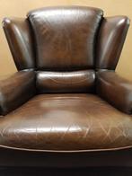 Fauteuil Lederen Oorfauteuil, Huis en Inrichting, Fauteuils, Ophalen, Gebruikt, Klassiek, 75 tot 100 cm