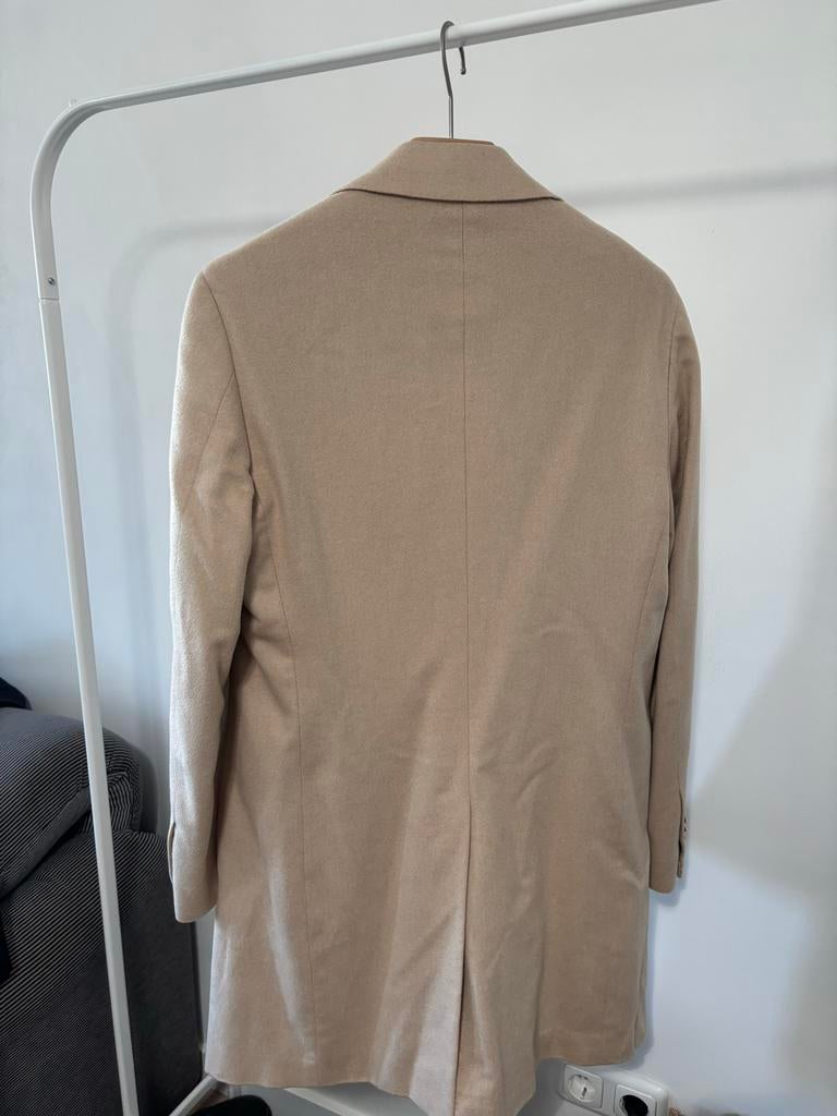 Suitsupply Camel flanel Beige Heren Jas - Maat 46, Ophalen of Verzenden, Gedragen, Maat 46 (S) of kleiner, Beige