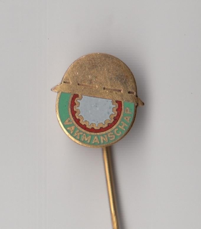 Vakmanschap IJmuiden Hoogovens speldje, Verzamelen, Gebruikt, Niet vindbaar, Niet vindbaar, Speldje of Pin