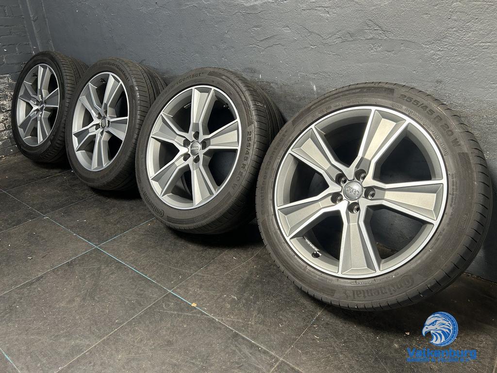 6mm! Originele Audi Q5 80A 20 inch antraciete velgen 5x112 z, Gebruikt, 255 mm, -, -