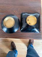 2 Koperen Email Borden - Vintage Decoratie, Antiek en Kunst, Ophalen of Verzenden