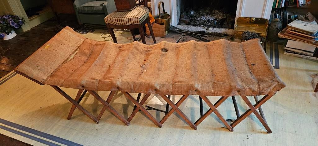 Vintage Wettig's Harmonikabett - Opvouwbaar veldbed, Ophalen of Verzenden