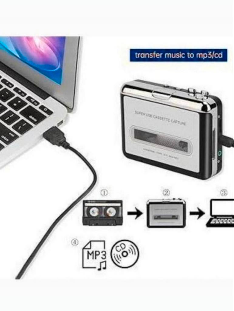 Cassette audio tapes digitaliseren CD MP3. USB Stick, Ophalen of Verzenden, Overige merken