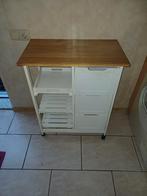 Handig bijzetkastje op wieltjes met lades en planken, Ophalen