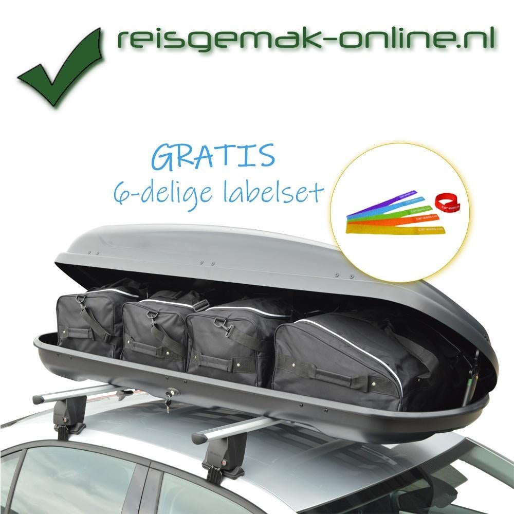 4-delige dakkoffer tassenset + Gratis Labelset | Nieuw, Auto diversen, Dakkoffers, Ophalen of Verzenden, Nieuw