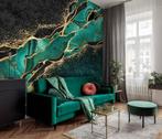 Fotobehang / Behang - Industrieel - Groen en Goud Marmer, Marmer, Verzenden, Minder dan 10 m², Info@fotobehangkoning.nl